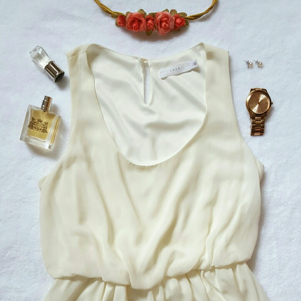 LUSH Dress Womens Size Small Off White/Ivory